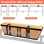 Riare 3 Pack 24 Inch Metal Railing Planter Window Box - Image 4