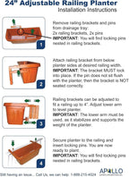Apollo Exports International 24" Adjustable Railing Planter - Image 5