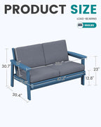 SERWALL HDPE Outdoor Patio Loveseat - Image 2