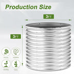 AHEONLAR 2 Pack 3x3x3ft Round Galvanized Raised Garden Bed Outdoor Metal - Image 3