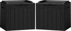 Flamaker 2 Pack Deck Box 31 Gallon Waterproof Resin Storage Box by Flamaker
