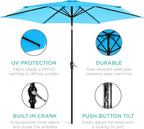 Best Choice Products 10ft Outdoor Table Compatible Steel Polyester Market Patio - Image 5