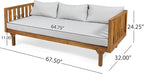 Merax Outdoor Acacia Wood Conversation Set - Image 5