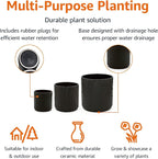 Amazon Basics Fluted Ceramic Round Planters - Image 2