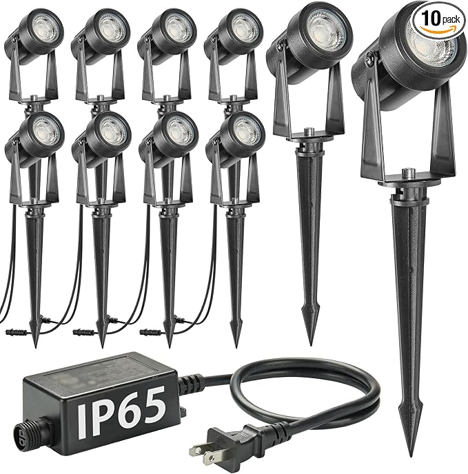 SUNTHIN Outdoor Landscape Lighting, 10 Pack Outdoor Spot Lights by SUNTHIN