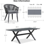 PURPLE LEAF 16 Pieces Outdoor Dining Set - Image 2