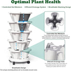 Strawberry Planters, 3 Tiered Vertical Stackable Planter, Herb Stacking Tower - Image 3
