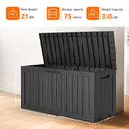75 Gallon Resin Deck Box, Lockable Patio Outdoor Storage Box - Image 5
