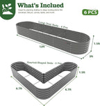 A ANLEOLIFE Set of 6, 18 Inch Tall Quartz Grey Raised Garden Beds Kit, - Image 2