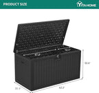 YITAHOME XXL 230 Gallon Large Deck Box, Outdoor Storage - Image 9