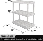 Oskar Heavy Duty Plastic Storage Shelves- - Image 8