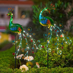 DREAMSOUL 2 Pack Peacock Solar Lights Outdoor, Tall Waterproof LED Outdoor - Image 8