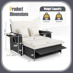 RELAX4LIFE Wicker Patio Outdoor Daybed - Image 3
