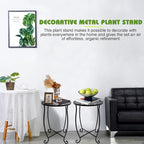 Small Side Tables for Small Space, 2 Pack Metal Outdoor Indoor Side Table - Image 3