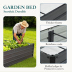 DUMOS Raised Garden Bed Outdoor, Large Metal Garden Bed - Image 4