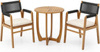 Christopher Knight Home Zed 3 Pieces Outdoor Dining Set, Acacia Wood Dining - Image 4