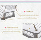 Anraja Wooden Porch Swing 2-Seater, Bench Swing - Image 4