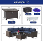 Kullavik 7 Pieces Outdoor Patio Furniture Set - Image 7
