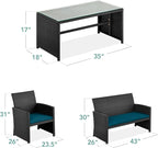 Best Choice Products 4-Piece Outdoor Wicker Patio Conversation Furniture Set - Image 7