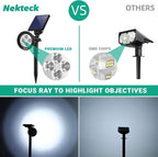 Nekteck 4 Pack Solar Lights, 2-in-1 Outdoor Solar Spotlights Powered Adjustable - Image 5
