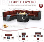 NICESOUL 7 Piece Outdoor Patio Furniture - Image 4