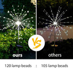 Solar Garden Firework Lights Outdoor Waterproof, 2 Pack Solar Powered Art Stake - Image 5