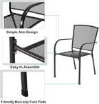 AECOJOY 5 Piece Outdoor Table and Chair, Patio Outdoor Dining Set - Image 5