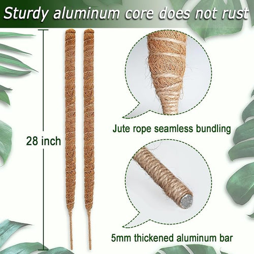 2 Pack Moss Pole, 28 Inch Bendable Moss Pole - Image 2
