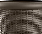 Suncast 4 Pack Wicker Planter w/ Drillable Drain Holes, Decorative - Image 7