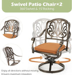 9-Piece Outdoor Dining Set All Aluminum Patio Table and Chairs Set - Image 3