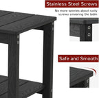 Stoog Outdoor Side Table with 2 Layer Storage, All-Weather Rectangular End Table - Image 6