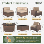 Aoxun 7 Piece Patio Furniture Set - Image 6