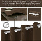 Waterproof Outdoor Curtain W52 x L84 - Image 3