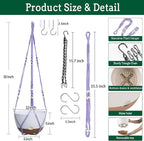 2 Pack Hanging Planters Set, 10 Inch Indoor Outdoor Hanging Plant Pot Basket - Image 3