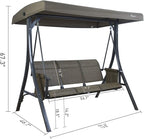 Kozyard Brenda 3-Seat Outdoor Porch Swing Glider, Patio Swing - Image 5