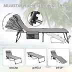 KingCamp Lounge Chair Outdoor, Folding Tanning Chairs Comfy Adjustable - Image 4