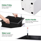 30 Inch Tall Self Watering Planters Set of 2, Outdoor Plant Pots - Image 3