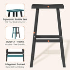 NUNU LAB HDPE Weatherproof Bar Stools Set of 2-29 Inch Bar Height Stools - Image 6