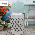 Outsunny 13" x 18" Ceramic Garden Stool - Image 2