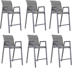 Outdoor Bar Stools Set of 6, Bar Height Chairs - Image 8