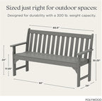 POLYWOOD Vineyard 60" Bench - Image 3
