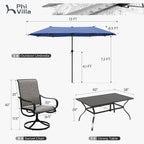PHI VILLA 8 PCS Patio Dining Set - Image 7