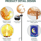 ZNYCYE Solar Lights Outdoor Decorative Moon Hummingbird Solar Stake Lights - Image 5