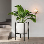 Adjustable Metal Plant Stand Indoor, Mid Century Modern Outdoor Planter Holder - Image 8