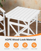 HDPE Outdoor Bar Table, Weather Resistant HDPE Patio High Top Pub Table - Image 5