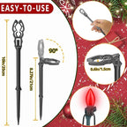 50 Pack Christmas Light Stakes 8.5"-10" - Image 2
