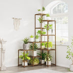 Bamworld 55“ Tall Plant Stand Indoor Outdoor Corner Plant Shelves Wood Plant by Bamworld