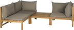SAFAVIEH Outdoor Collection Lynwood Outdoor Sectional Sofa - Image 4