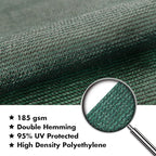 KANAGAWA 9'X15' Dark Green Custom Size Sun Shade Sail Rectangle UV Block Canopy - Image 4