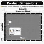 Artpuch 90% Sun Shade Cloth, 8 x 12 FT Pergola Shade Cover Canopy - Image 4
